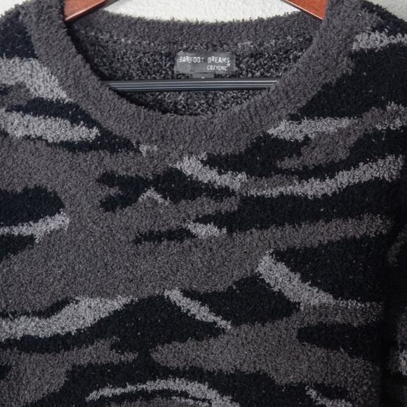 Barefoot Dreams CozyChic Sweater Gray Black Women’s S Cozy Luxe - Picture 4 of 10